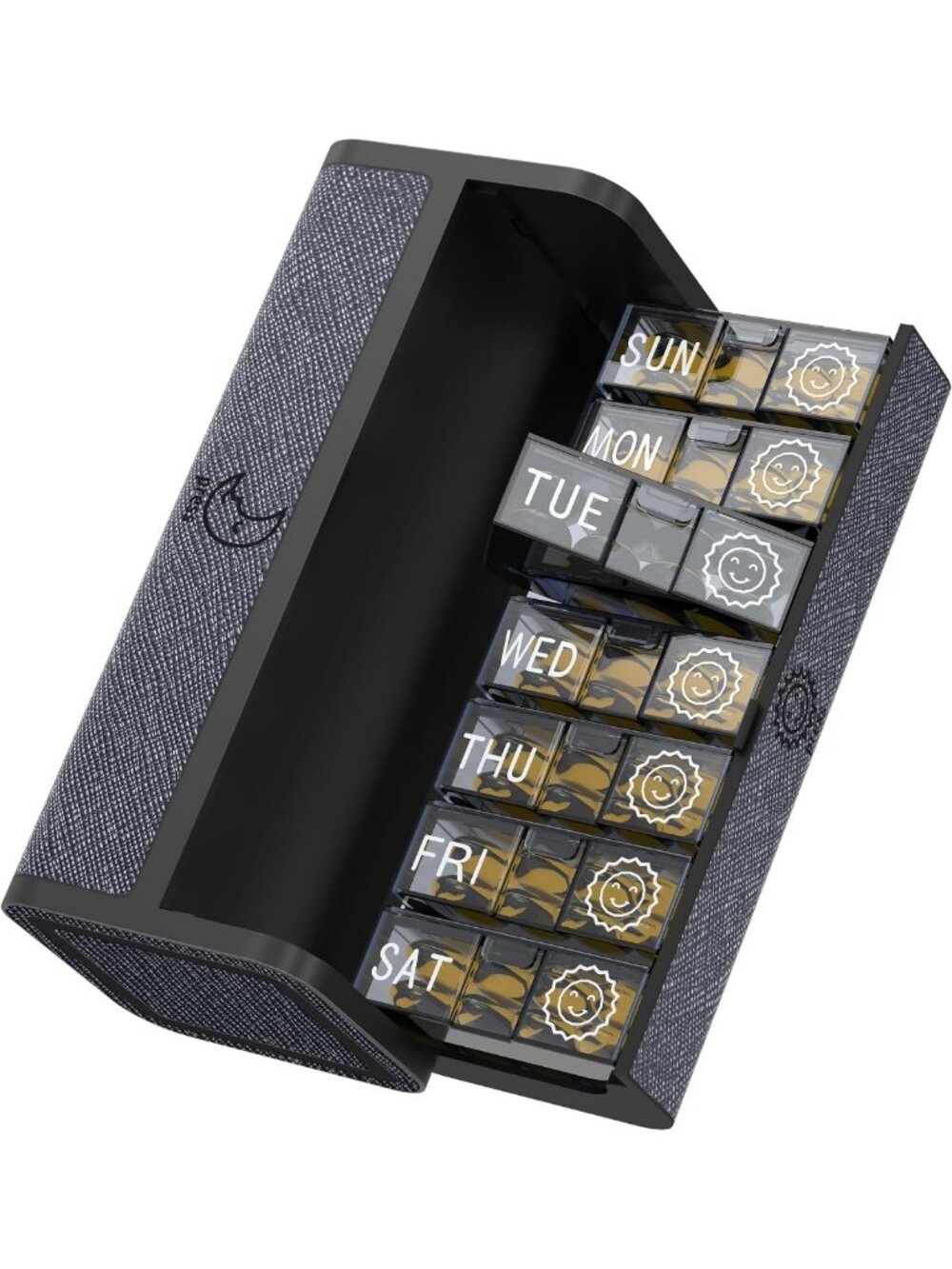 7-Day AM PM Pill Organizer with Removable Daily Pods for Easy Medication
